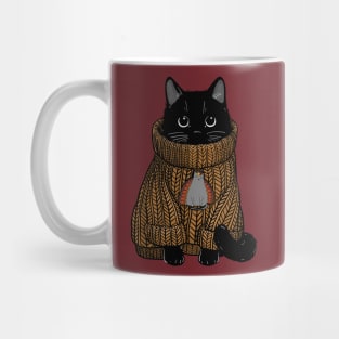 Cozy Turkey Sweater Cat Mug